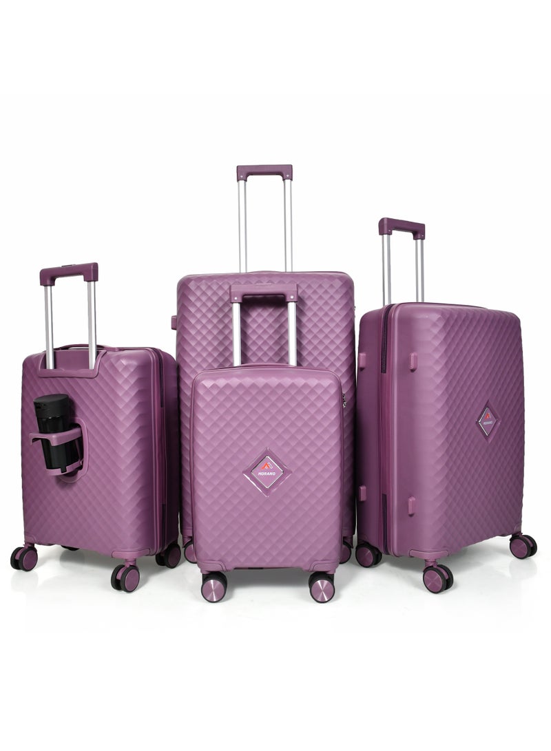 مورانو طقم حقائب سفر من مورانو من البولي بروبلين مكون من أربعه قطع وأربع عجلات غير قابل للكسر دوارة مع قفل مدمج نوع TSA  لون تركوازي - Image 1