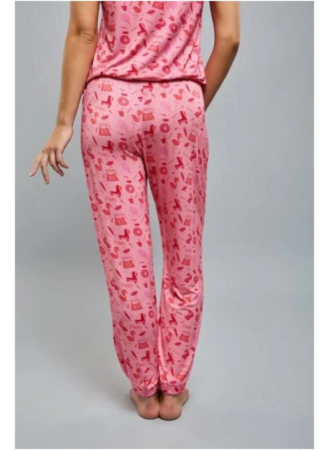 NeceSera Be Pink Cuffed Bottom Pajamas