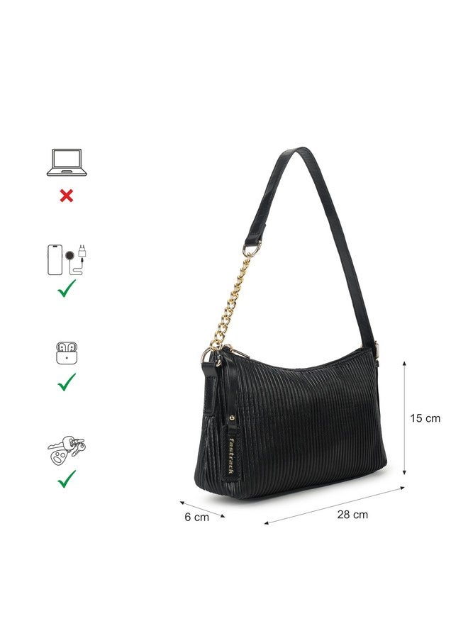 Fastrack Casual Shoulder Bag with Top Zipper Closure for Girls, Medium Size with Internal Zipper, Made with High-Quality Faux Leather, Versatile and Durable Design - Image 4