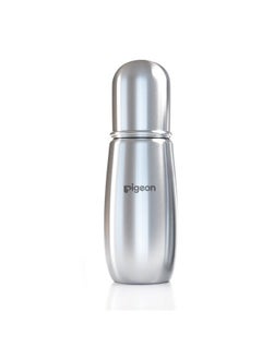 Steel Baby Feeding Bottle For Kids Made Of Rust Free Stainless Steel Ergonomic Handle Anti Colic Nipple Slim Neck Steel Feeding Bottle 220Ml L Size