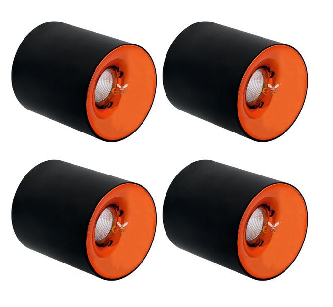 7 WATT BLACK BODY SURFACE CYLINDER LIGHT CEILING MOUNTED SPOT LIGHT CYLINDER LIGHT FOR INDOOR DOWN COB LIGHT FOR BALCONYROOMHALLWAY COLORWARMWHITE PACK OF 4