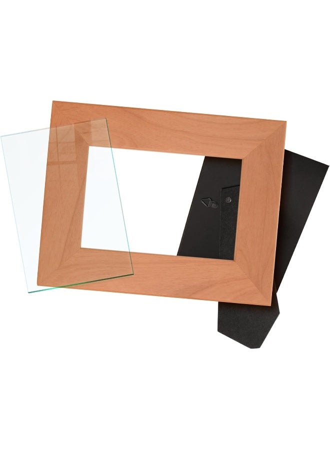 ThisWear Retirement Gift Finally Retired The Best Has Yet to Come Natural Wood Engraved 4x6 Landscape Picture Frame Wood - Image 2