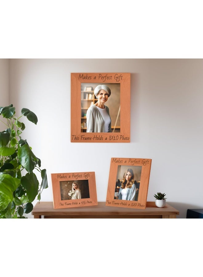 ThisWear Retirement Gift Finally Retired The Best Has Yet to Come Natural Wood Engraved 4x6 Landscape Picture Frame Wood - Image 4