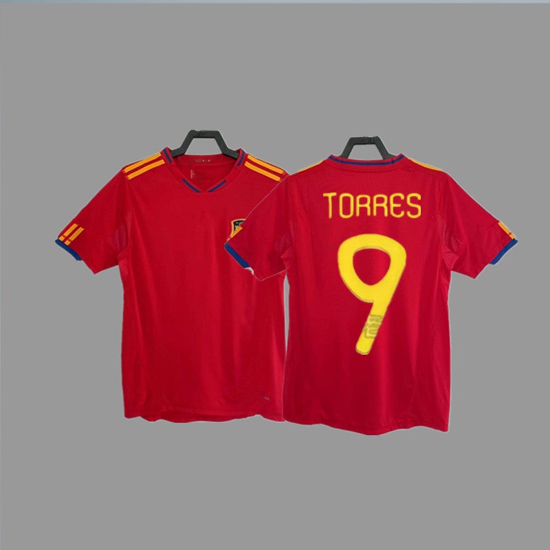 Vintage Jersey Football Jersey Classic Retro Version Spain Libya Harvey Iniesta Torres Jersey - Image 3