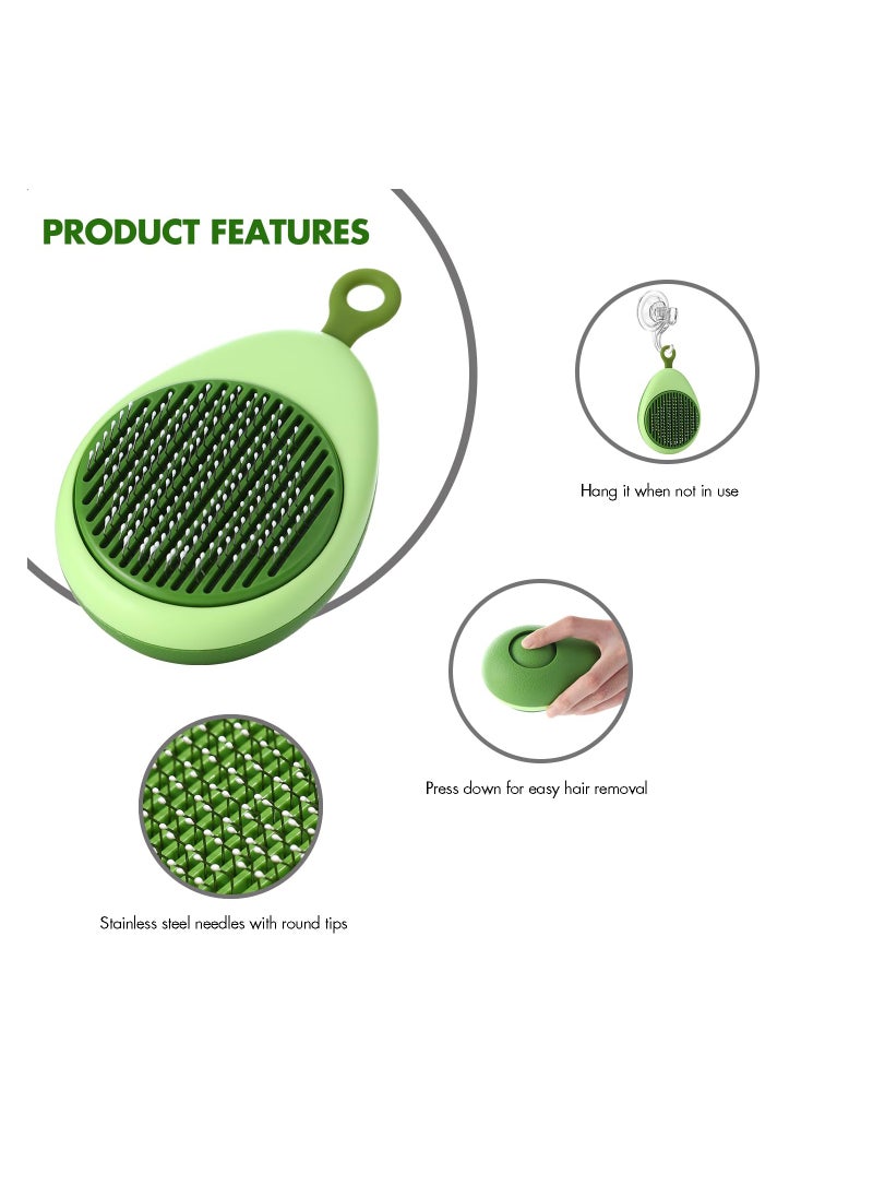 SYOSI - Cat Brush Dog for Grooming Self Cleaning Slicker Brushes to Remove Loose Fur Tangles Dirt Great Long and Short Haired Cats 1 Pcs - Image 1