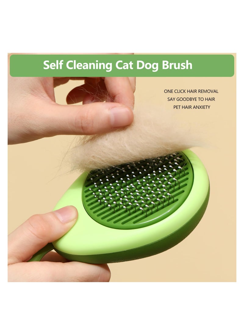 SYOSI - Cat Brush Dog for Grooming Self Cleaning Slicker Brushes to Remove Loose Fur Tangles Dirt Great Long and Short Haired Cats 1 Pcs - Image 1