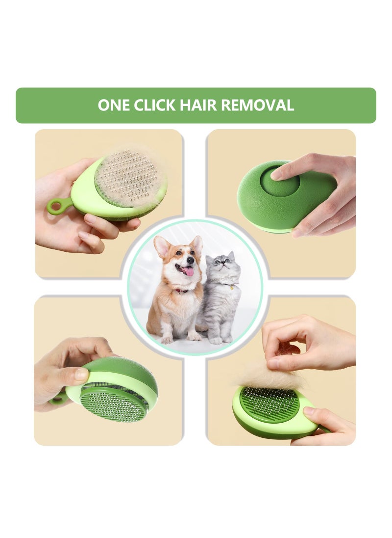 SYOSI - Cat Brush Dog for Grooming Self Cleaning Slicker Brushes to Remove Loose Fur Tangles Dirt Great Long and Short Haired Cats 1 Pcs - Image 1