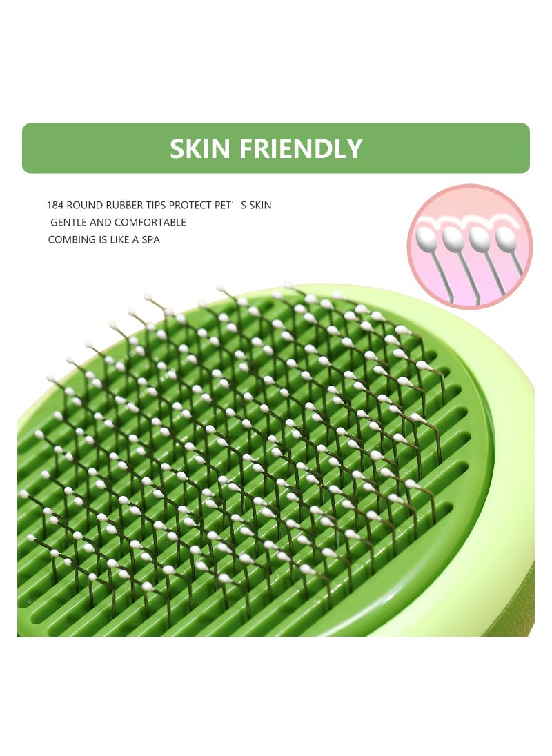 SYOSI - Cat Brush Dog for Grooming Self Cleaning Slicker Brushes to Remove Loose Fur Tangles Dirt Great Long and Short Haired Cats 1 Pcs - Image 1
