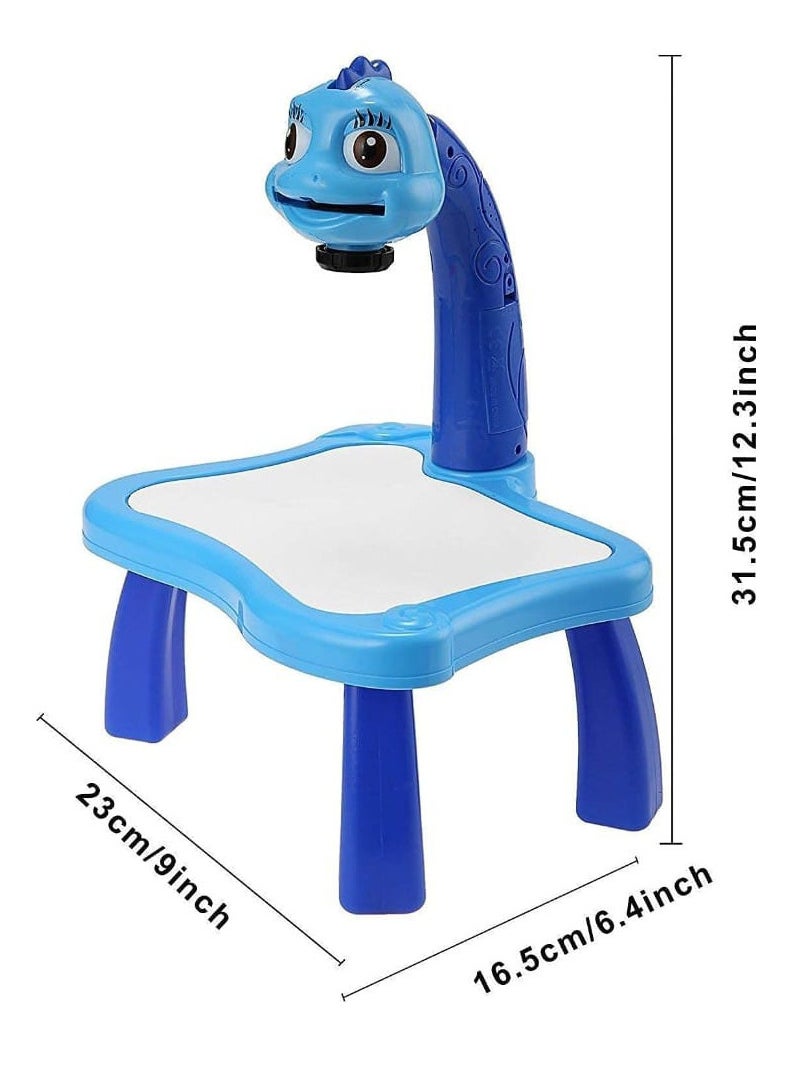 Projector Learning and Drawing Toy Set, Kids' Drawing Projector Desk, Smart Educational Projector with Music and Lights.