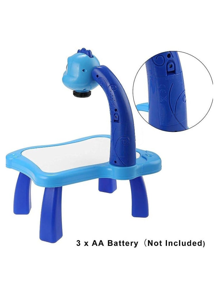 Projector Learning and Drawing Toy Set, Kids' Drawing Projector Desk, Smart Educational Projector with Music and Lights.