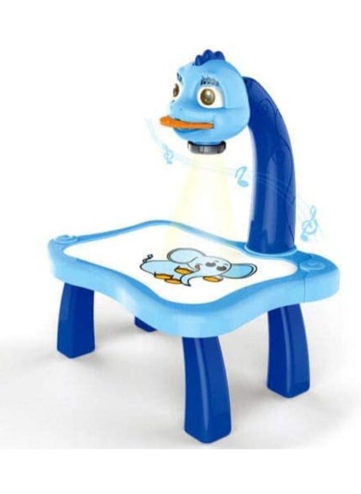 Projector Learning and Drawing Toy Set, Kids' Drawing Projector Desk, Smart Educational Projector with Music and Lights.