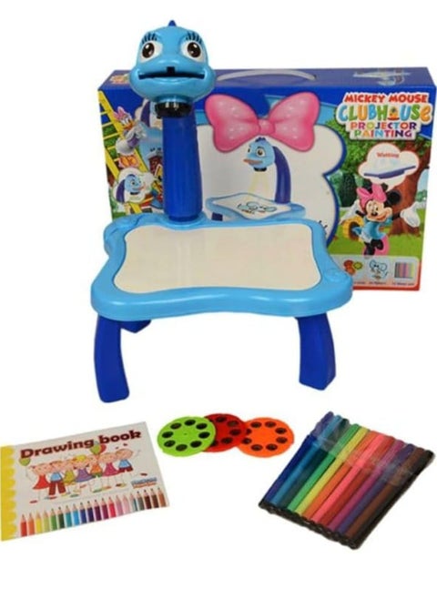 Projector Learning and Drawing Toy Set, Kids' Drawing Projector Desk, Smart Educational Projector with Music and Lights.