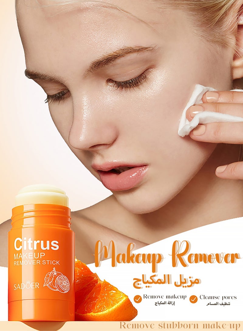 Makeup Remover Cream, 30g Citrus Cleansing Balm Cream, Non-irritating Makeup Remover, Makeup Remover Cream, Makeup Remover Stick, Cleansing Balm, Cleansing Cream for Makeup Remover Most Skin Types