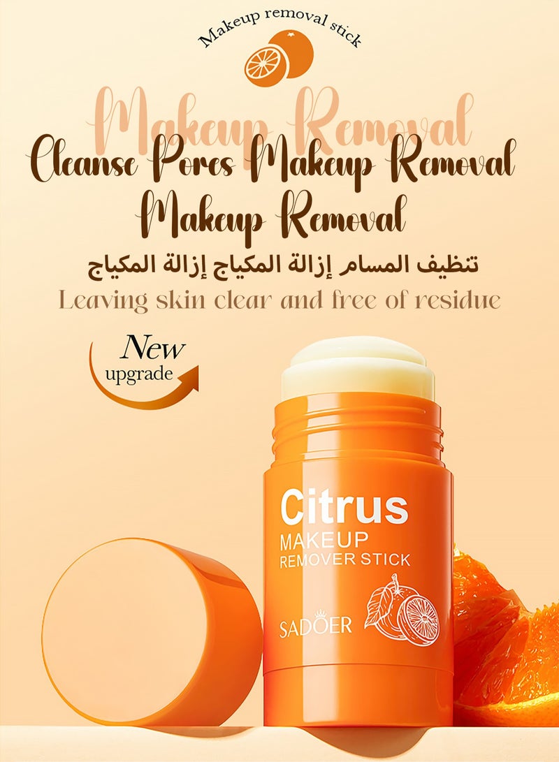 Makeup Remover Cream, 30g Citrus Cleansing Balm Cream, Non-irritating Makeup Remover, Makeup Remover Cream, Makeup Remover Stick, Cleansing Balm, Cleansing Cream for Makeup Remover Most Skin Types