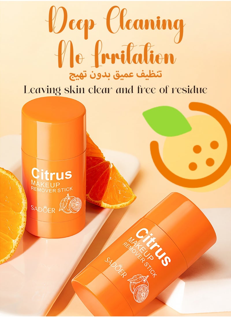 SADOER Makeup Remover Cream, 30g Citrus Cleansing Balm Cream, Non-irritating Makeup Remover, Makeup Remover Cream, Makeup Remover Stick, Cleansing Balm, Cleansing Cream for Makeup Remover Most Skin Types  - Image 5