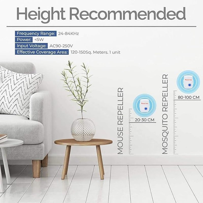 ZAMZIN Electronic Insect Repellent Plug-In/Eco-Friendly Mouse Traps for Indoor Use, Efficient Mosquito, Spider, Cockroach, Rat, and Ant Control with Night Light, Perfect for Kitchen, Living Room, Garage - Image 5