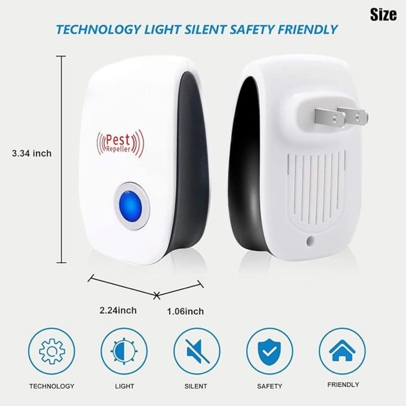 ZAMZIN Electronic Insect Repellent Plug-In/Eco-Friendly Mouse Traps for Indoor Use, Efficient Mosquito, Spider, Cockroach, Rat, and Ant Control with Night Light, Perfect for Kitchen, Living Room, Garage - Image 2