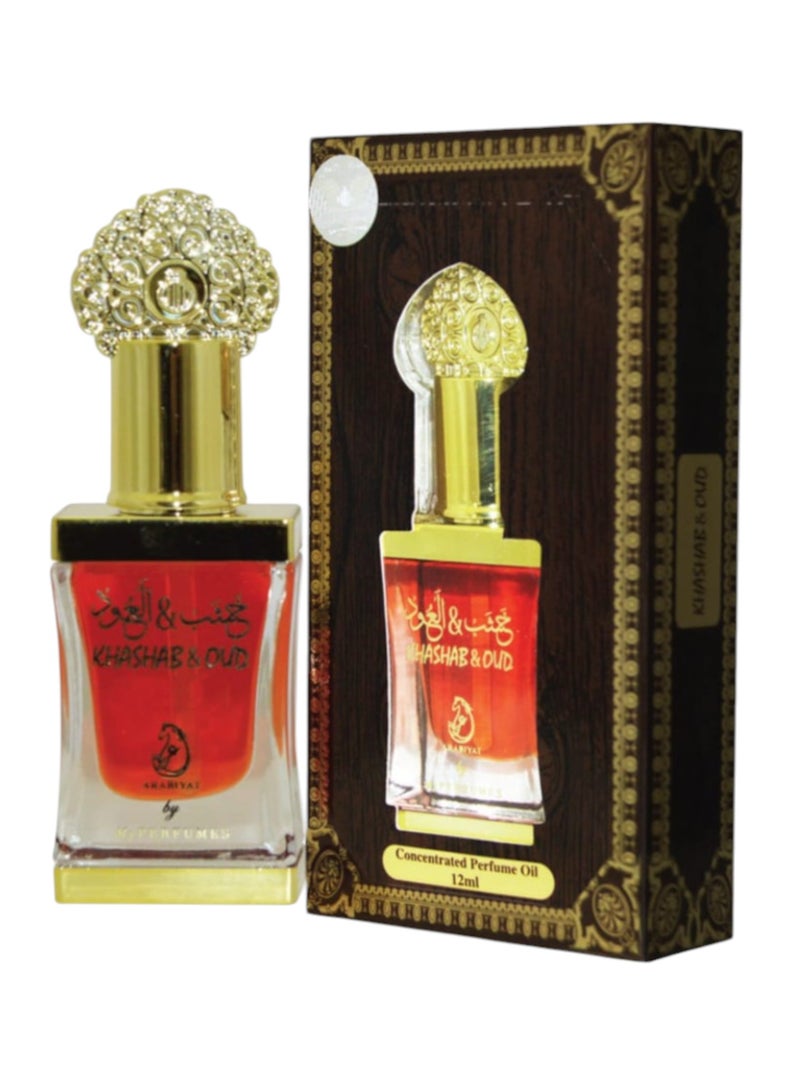 My Perfumes KHASHAB & OUD from ARABIYAT Non Alcoholic Concentrated Perfume Oil or Attar for Men and Women 12ml - Image 1
