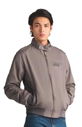 Members Only Men's Classic Iconic Racer, Slim Fit Jacket (Grey, XL) - Image 5