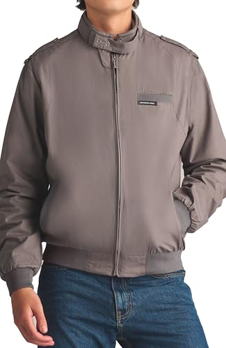 Members Only Men's Classic Iconic Racer, Slim Fit Jacket (Grey, XL) - Image 4