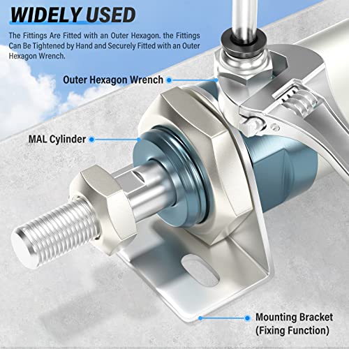 TAILONZ PNEUMATIC Male Straight 5/32 Inch Tube OD x 1/8 Inch NPT Thread Push to Connect Fittings PC-5/32-N1 (Pack of 10) - Image 5