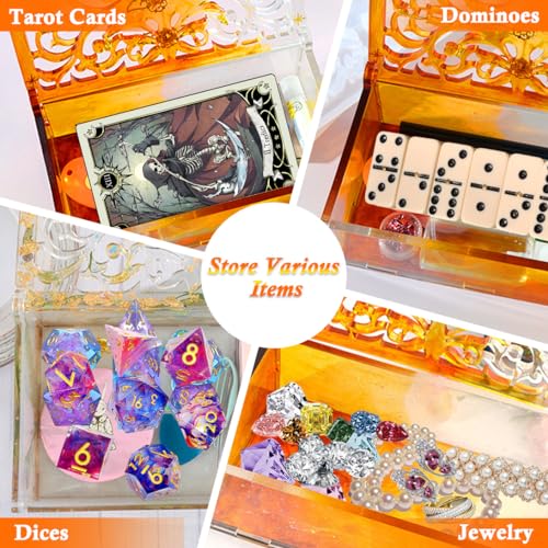 Koonafy Resin Rectangle Box Mold, Epoxy Resin Silicone Moulds with Lid Resin Moulds Storage Box, DIY Organizer for Dominoes, Cosmetic Jewelry Napkin Candy Crafts - Image 5