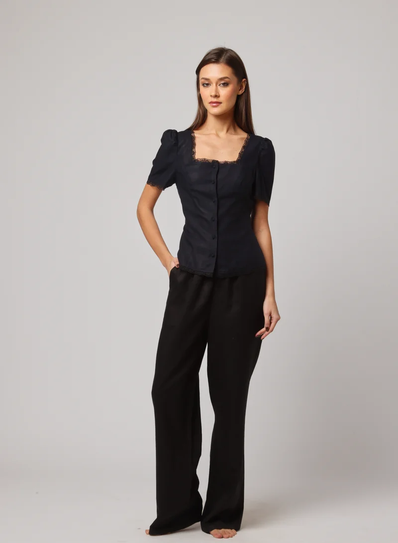 أشيتا فرنانديز High-Waisted Wide-Leg trousers