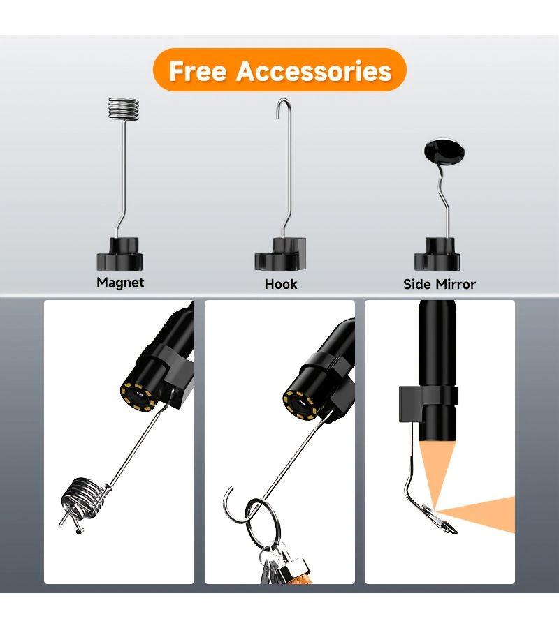 Hard Cable 39.37 Inch Endoscope 1920P HD Borescope For Mobile Phone - Image 4
