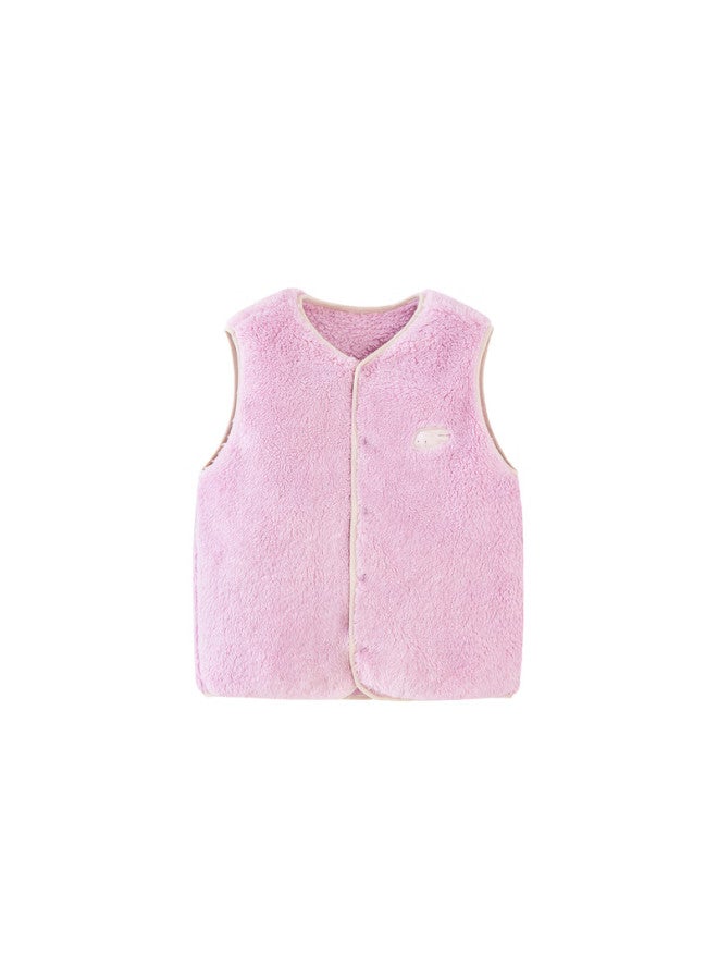 Minibala Warm Core Uni Kids Double-sided Fleece Homewear Thermal Vest Baby Plush Belly Protector Vest - Image 3