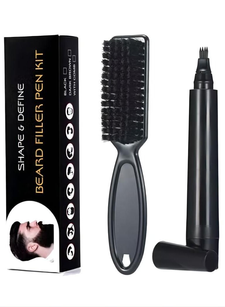 Men Beard Growth Pen Facial Hair Moustache Repair Shape Regrowth Pen Beard Enhancer Nourish Shaping Anti Hair Loss Styling Kit - Image 1