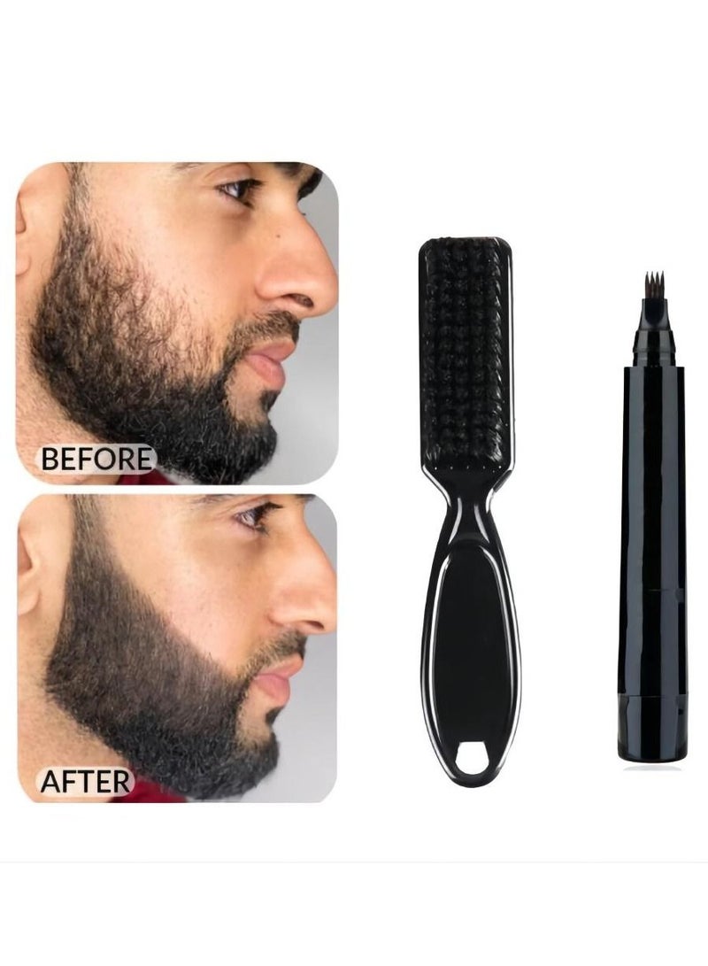 Men Beard Growth Pen Facial Hair Moustache Repair Shape Regrowth Pen Beard Enhancer Nourish Shaping Anti Hair Loss Styling Kit - Image 2