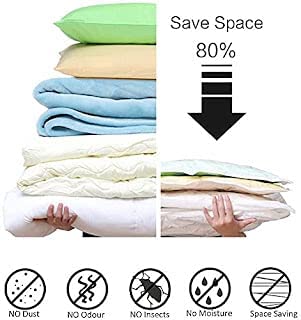 SSM Mart Multi Purpose Vacuum Storage Reusable Zip lock Smart Space Saver Bags with Hand Pump for Travel - Image 5