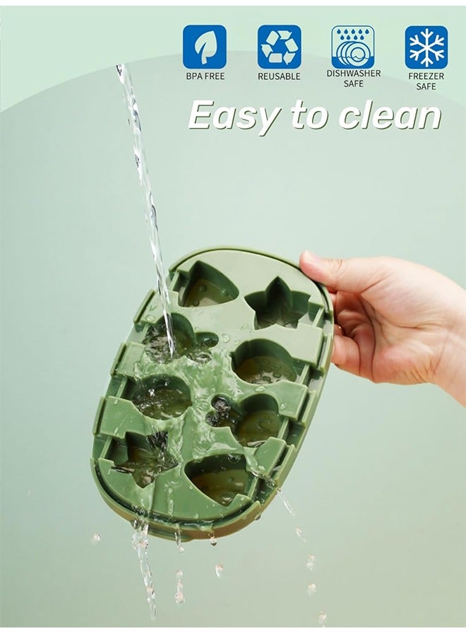 Silicone Popsicle Molds, Dinosaur Animal Small Mini Popsicles Molds, Fun Shaped Homemade Ice Popsicle Molds Set, BPA Free (Green-crocodile(8 pieces)) - Image 5