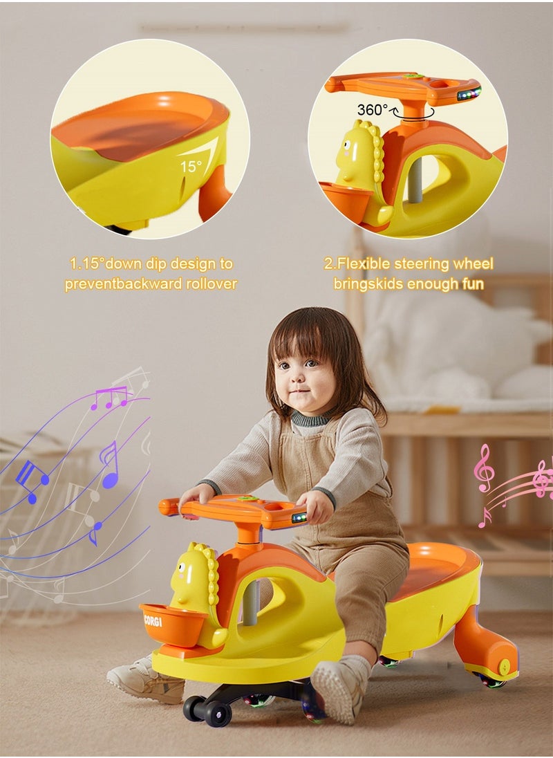 YES!TWOGO - Ride on Push Car for Kids Lightweight Balance Swing Car for Outdoor Indoor with Silent Wheels and Storage Basket for 1 to 6 Years Boys and Girls - Image 1