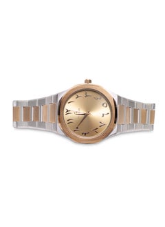 Fitron Men's Gold/Silver Wrist Watch with Gold Dial and Arabic Numbers  - Image 2