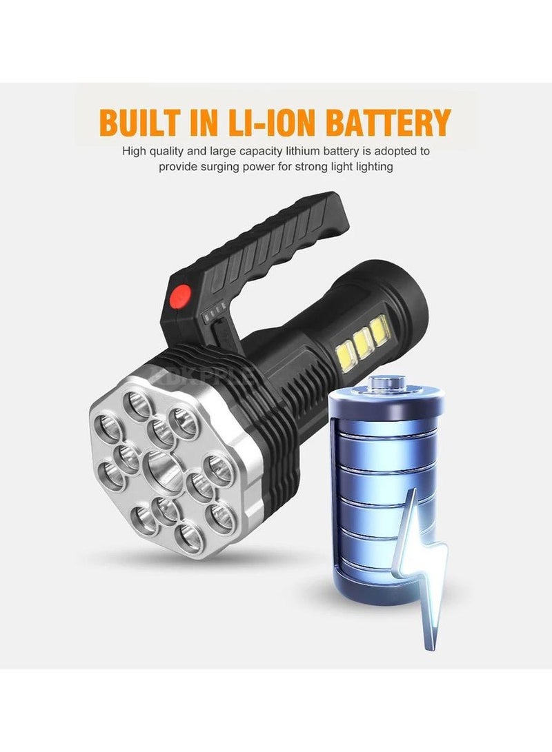 High Lumens Rechargeable LED Flashlights Super Bright Flashlight 5 Modes Waterproof Tactical Flashlights For Emergency Camping - Image 3