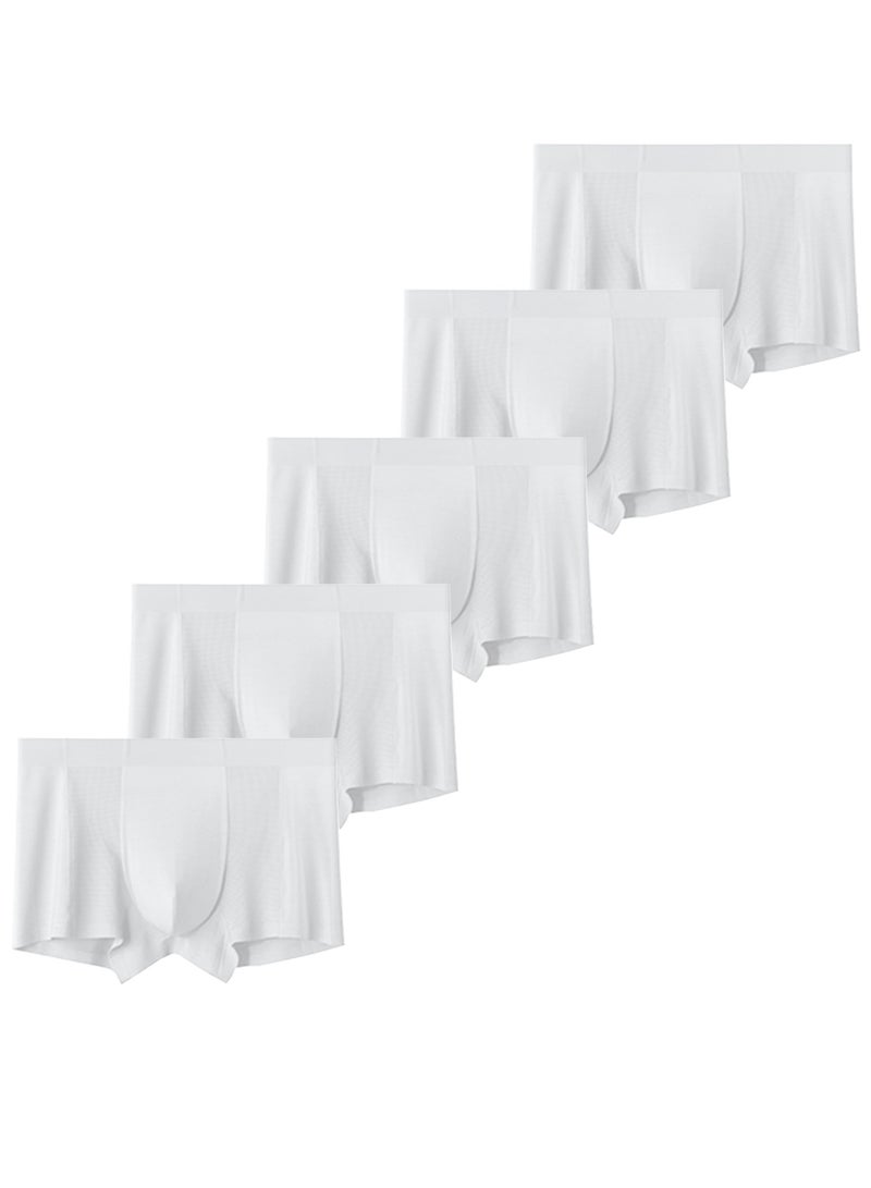 infino بوكسر رجالي من مودال للتنفس - 5 قطع، ملابس داخلية صيفية ناعمة مع شبكة وخصر مرن (المقاس: S) - Image 1