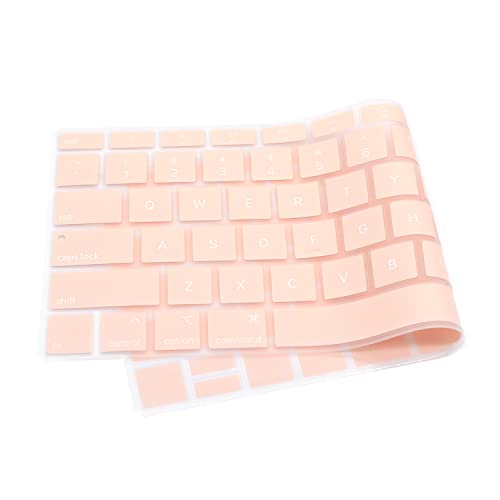Se7enline Compatible with MacBook Keyboard Cover Skin for Mac Neo & Air 13/15 & Pro 14/16 inch (M5 M4 M3 M2 M1 A18 Pro) 2026/2025/2024/2023/2022/2021 Silicone Waterproof Dustproof Durable,Rose Pink - Image 3