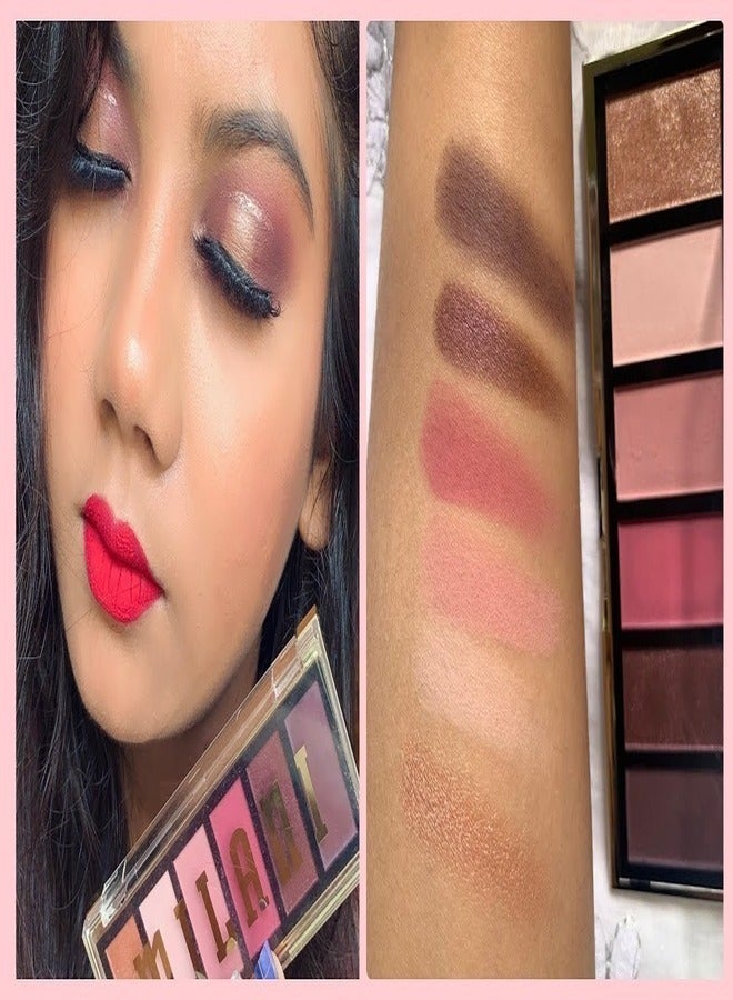 Milani Most Wanted Eyeshadow Palette – 140 Rosy Revenge | 6 Highly Pigmented Shades, Blendable Matte and Shimmer Finishes, Long-Lasting, Travel-Friendly, Vegan & Cruelty-Free - Image 3