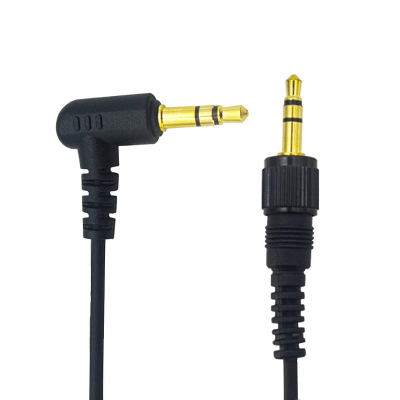 CANFON Audio Upgrade Cable Replacement for Sony D11/V1/D21 Sennheiser Wireless Microphone 3.5mm Right Angle to 3.5mm Straight Stereo Jack Cable Connect to Camera - Image 2