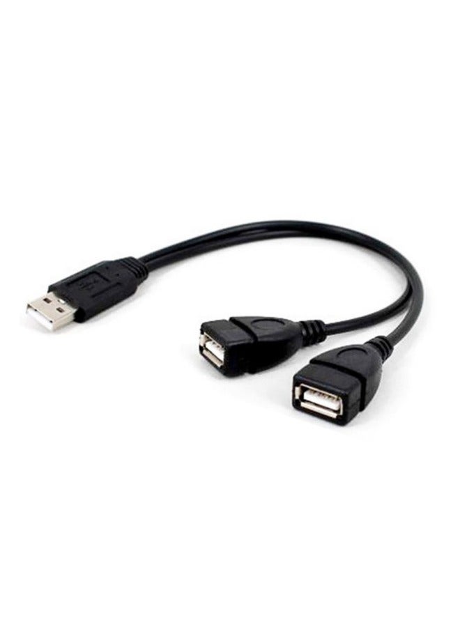 general USB 2.0 A Male to 2 Dual Female - Image 1