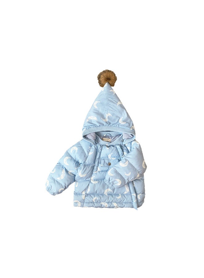 Children's Winterkuling Elf Hat Cotton Outwear For Boys And Girls Baby White Duck Down Jacket Scandinavian Style Cotton Outwear