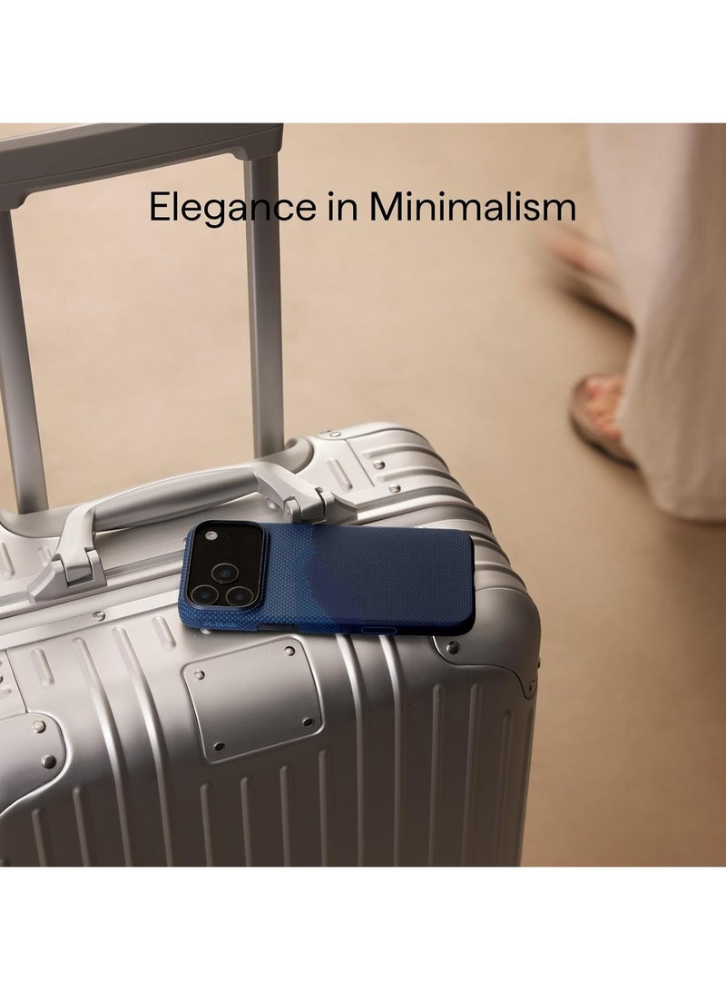 PITAKA حافظة بيتاكا لجهاز آيفون 17 برو 6.3" مع زر التحكم في الكاميرا، متوافقة مع ماجسيف، حافظة رفيعة للغاية مع شعور بدون حافظة، مصنوعة من ألياف الأراميد 1500D، فوق الأفق - Image 2