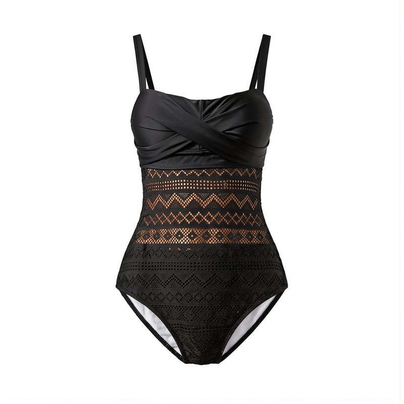 Womens Push Up Tankini Swimdress No Slip Tummy Control Lace 3 Color M - Image 4