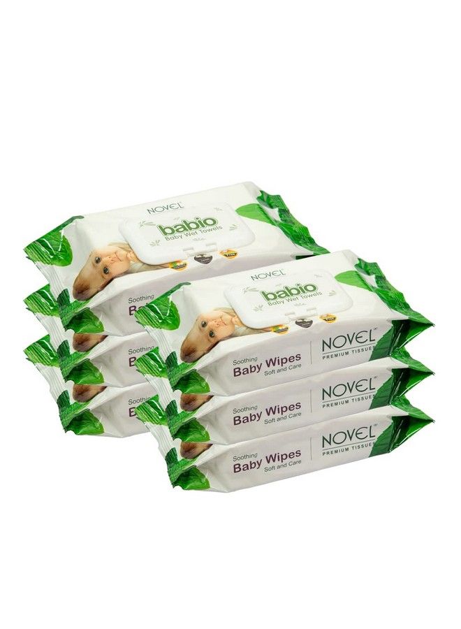 Novel Baby Wet Wipes;Pack With Lid (Pack Of 6 80 Sheet) - Image 2