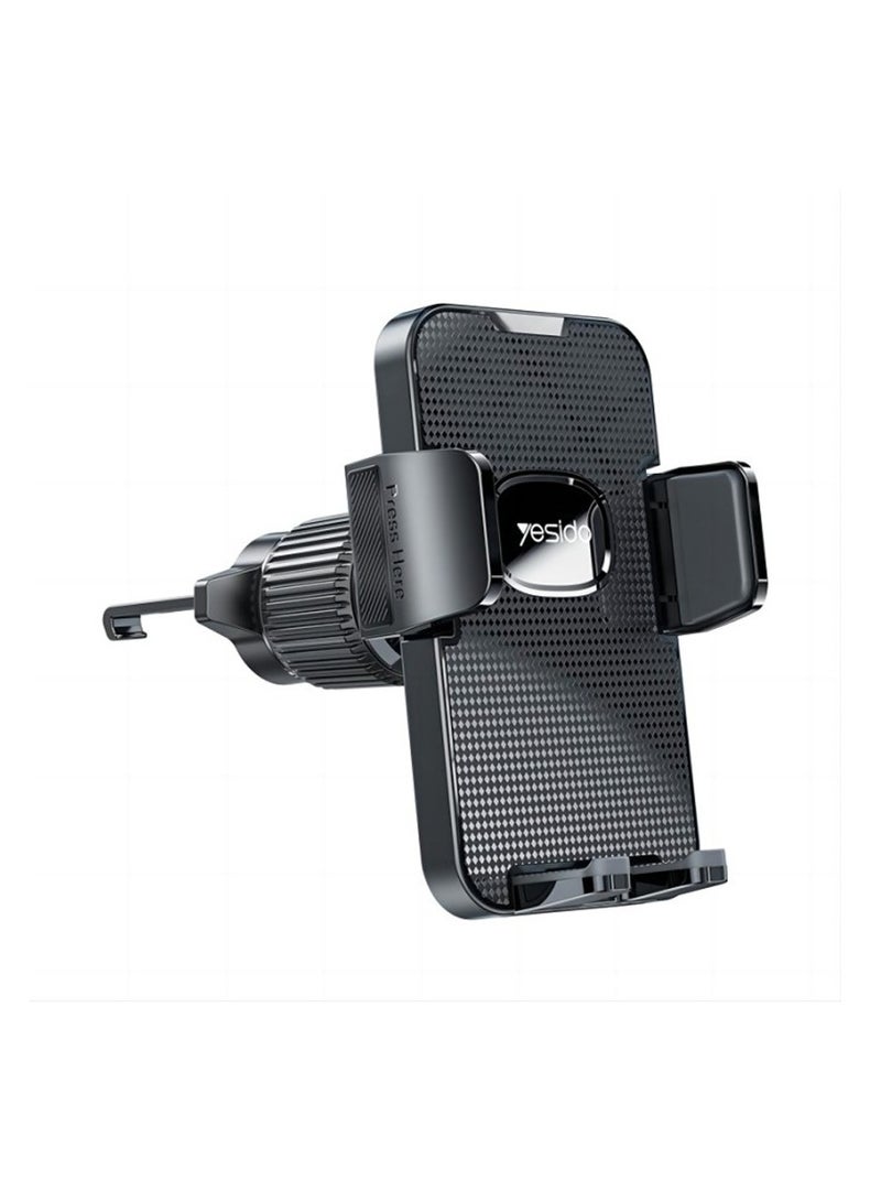 Yesido C136 Angle Rotation Cellphone Air Outlet Clip Mount Bracket Car Phone Holder For Air Vent Black - Image 1