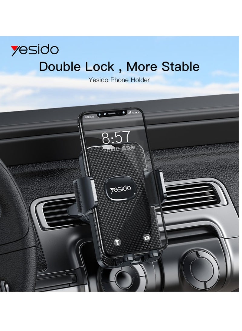 Yesido C136 Angle Rotation Cellphone Air Outlet Clip Mount Bracket Car Phone Holder For Air Vent Black - Image 2