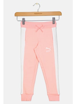 Toddlers Girl Embroidered Logo Sweatpants, Pink