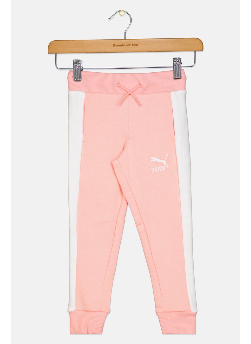 PUMA - Toddlers Girl Embroidered Logo Sweatpants, Pink - Image 1