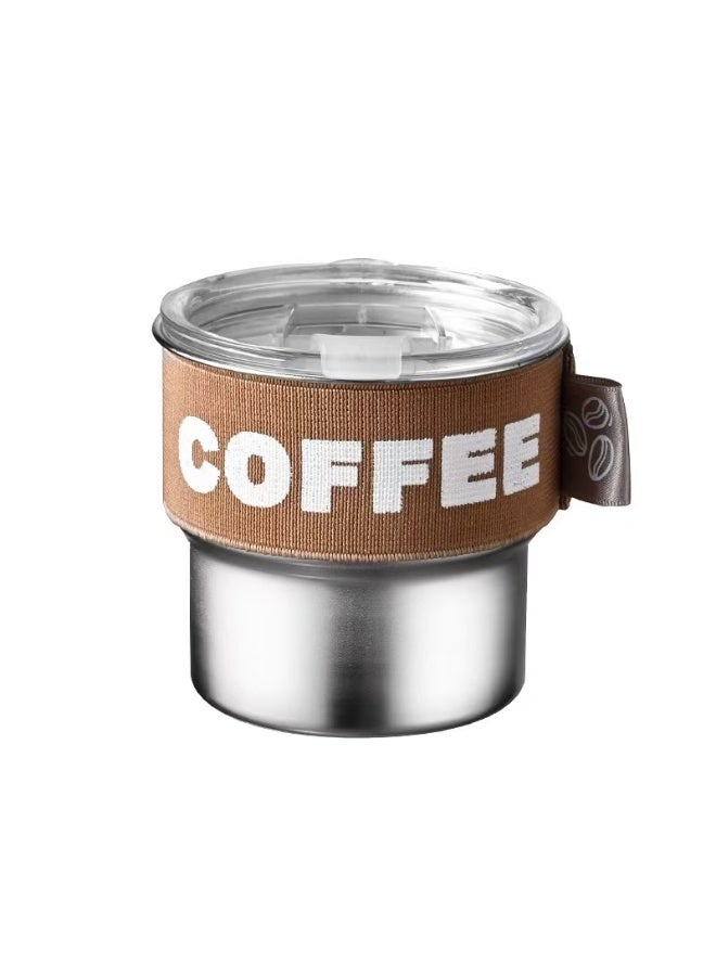 Insulation Coffee Cup，400ml Stainless Steel Vacuum Insulation Tumblers Thermal Cup for Coffee and Hot Water with Spill Proof Sliding Lid - Image 1